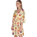 Cupcake Pattern Lollipop Velour Kimono Dress View2