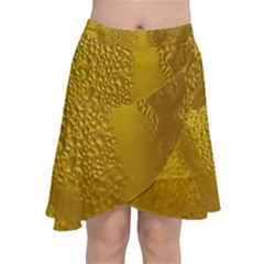 Beer Drink Glass Yellow Cup Bar Chiffon Wrap Front Skirt by Wegoenart