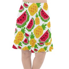 Watermelon Pattern Fruit Summer Fishtail Chiffon Skirt by Wegoenart