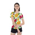 Watermelon Pattern Fruit Summer Back Cut Out Sport Tee View2