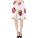 Strawberry Pattern Background Velvet High Waist Skirt View1