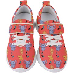 Elephant Cartoon Animal Monkey Kids  Velcro Strap Shoes by Wegoenart