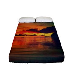 Digital Art Artwork Fantasy Landscape Sky Nature Fitted Sheet (full/ Double Size) by danenraven