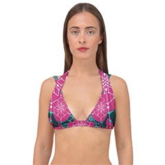 Blockchain Networking Digitization Double Strap Halter Bikini Top by Wegoenart