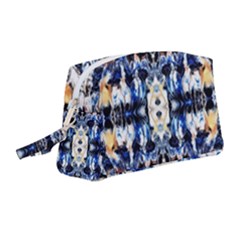 Cobalt Symmetry Wristlet Pouch Bag (medium) by kaleidomarblingart