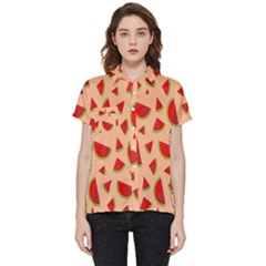 Fruit-water Melon Short Sleeve Pocket Shirt by nateshop