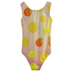 Fruits-gradient,orange Kids  Cut-out Back One Piece Swimsuit by nateshop