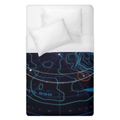 Earth Map Futuristic Globe Duvet Cover (single Size) by danenraven