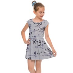 Pattern Wallpaper Math Formula Albert Einstein Kids  Cap Sleeve Dress by danenraven