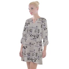 Pattern Wallpaper Math Formula Albert Einstein Open Neck Shift Dress by danenraven