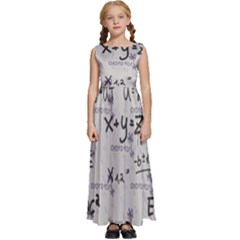 Pattern Wallpaper Math Formula Albert Einstein Kids  Satin Sleeveless Maxi Dress by danenraven