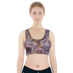 Marble Pattern Texture Rock Stone Surface Tile Sports Bra With Pocket by Ravend