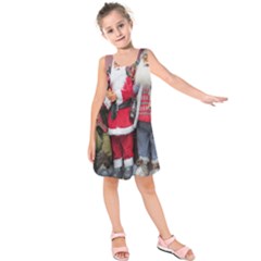 Santa On Christmas 1 Kids  Sleeveless Dress by artworkshop