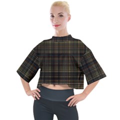 Plaid Mock Neck Tee by nateshop