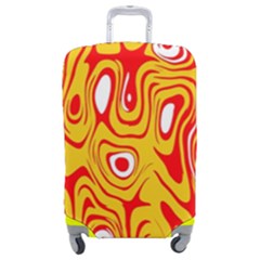 Red-yellow Luggage Cover (medium) by nateshop