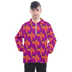 Retro-pattern Men s Half Zip Pullover by nateshop