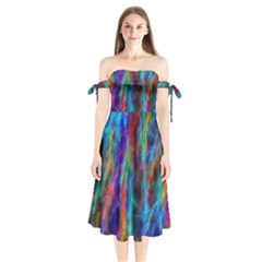 Wizzard Flash Flashes Template Abstract Shoulder Tie Bardot Midi Dress by Wegoenart