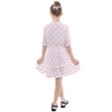 Little Clouds Pattern Pink Kids  All Frills Chiffon Dress View2