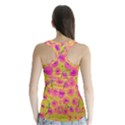 Cherries Fruit Food Neon Texture Fluorescent Racer Back Sports Top View2