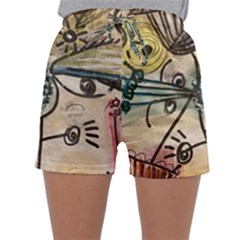 Thoughts Thinkingknowledge Drawing Sleepwear Shorts by Wegoenart