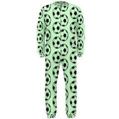 Pattern Ball Soccer Background Onepiece Jumpsuit (men) by Wegoenart