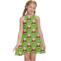 Christmas-santaclaus Kids  Halter Collar Waist Tie Chiffon Dress by nateshop