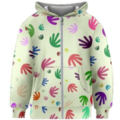 Doodle Squiggles Colorful Pattern Kids  Zipper Hoodie Without Drawstring by Ravend