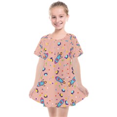 Rocket Ship Rocket Spaceship Kids  Smock Dress by Ravend