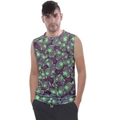 Man Butterfly Drawing Motif Pattern Men s Regular Tank Top by dflcprintsclothing