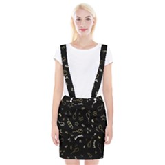 Background Graphic Beautiful Braces Suspender Skirt by Ravend