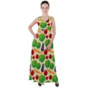 Food Illustration Pattern Texture Empire Waist Velour Maxi Dress View1