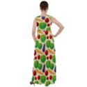 Food Illustration Pattern Texture Empire Waist Velour Maxi Dress View2