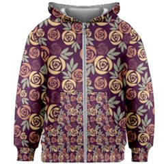 Illustration Flower Floral Nature Pattern Background Kids  Zipper Hoodie Without Drawstring by Ravend