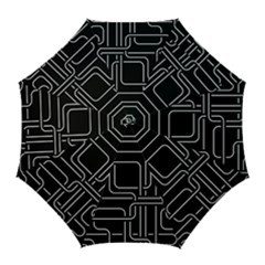 Illustration Circuit Cpu Pcb Electronic Wires Golf Umbrellas by Wegoenart