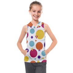 Background Polka Dot Kids  Sleeveless Hoodie by Ravend