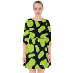 Neon Green Cow Spots Smock Dress by ConteMonfrey