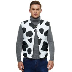 Black And White Spots Men s Short Button Up Puffer Vest	 by ConteMonfrey