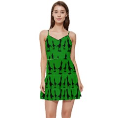 Green Dinos Short Frill Dress by ConteMonfrey