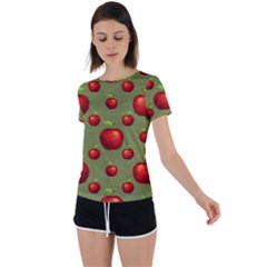 Apples Back Circle Cutout Sports Tee by nateshop