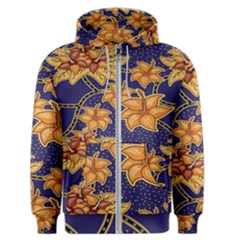 Seamless-pattern Floral Batik-vector Men s Zipper Hoodie by nateshop