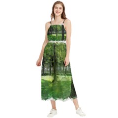 Beeches Trees Tree Lawn Forest Nature Boho Sleeveless Summer Dress by Wegoenart