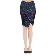 Number Digit Learning Education Midi Wrap Pencil Skirt by Wegoenart