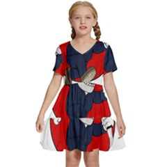 Halloween Kids  Short Sleeve Tiered Mini Dress by Sparkle