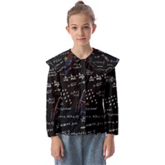 Black Background Text Overlay  Mathematics Formula Kids  Peter Pan Collar Blouse by danenraven