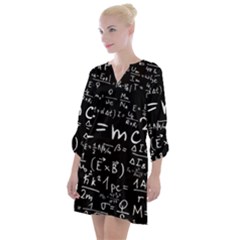 Science Einstein Formula Mathematics Physics Open Neck Shift Dress by danenraven