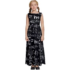 Science Einstein Formula Mathematics Physics Kids  Satin Sleeveless Maxi Dress by danenraven