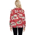 Christmas New Year Seamless Pattern Women s Lightweight Drawstring Hoodie View4