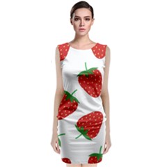 Seamless-pattern-fresh-strawberry Classic Sleeveless Midi Dress by Jancukart