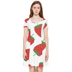 Seamless-pattern-fresh-strawberry Inside Out Cap Sleeve Dress by Jancukart