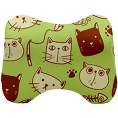 Cute-hand-drawn-cat-seamless-pattern Head Support Cushion by Jancukart